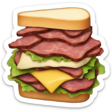 Pastrami sandwich sticker