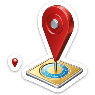 gps locater pin on west coast nz terrain map sticker
