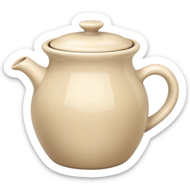 Pale beige cream pot sticker