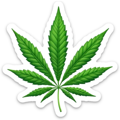 cannabis leaf sticker
