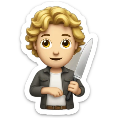 George buch with a knife sticker