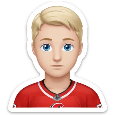 Big Carolina hurricanes hockey fan with blue eyes sticker