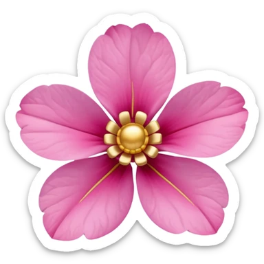 a pink flower wearing earrings sticker