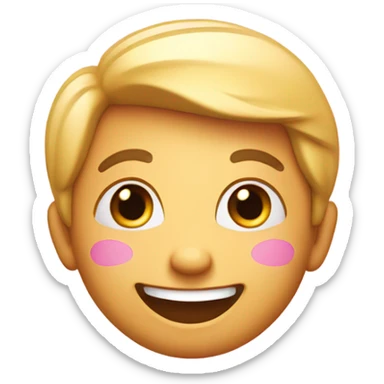 Pink happy face with an attitude  sticker