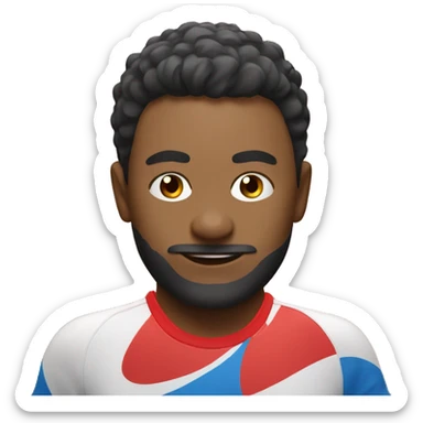 Table tennis player having a party sticker