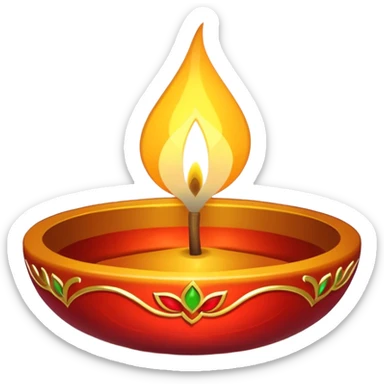 White shiny diwali vibe sticker
