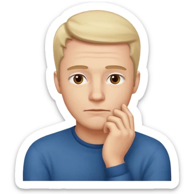 🧍‍♂️ thinking face with hands on chin sticker
