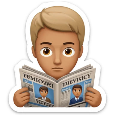 read paper with no rection man sticker