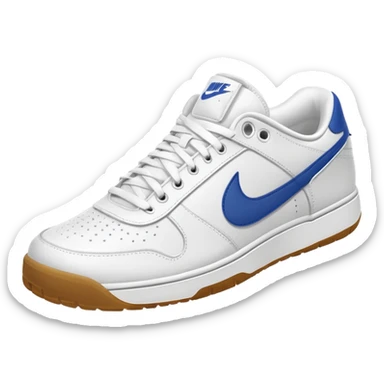 nike white low top tennis shoe runninggum bottom sticker