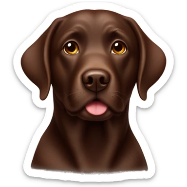 Chocolate labrador sticker