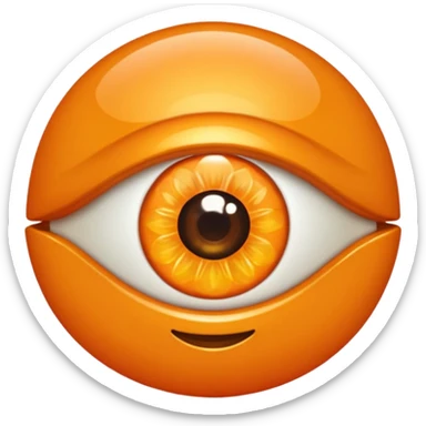 Ojo turco color naranja sticker