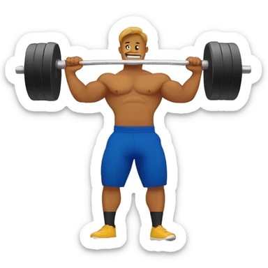🐥 lifting weights  sticker