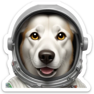 Laika the Russian astronaut dog sticker