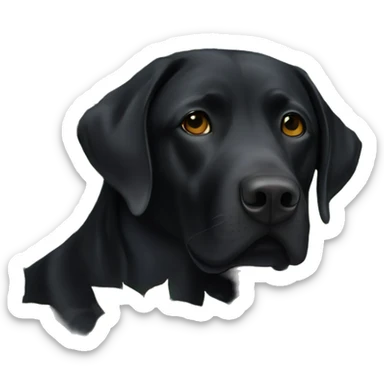 Black Labrador poinsettias  sticker