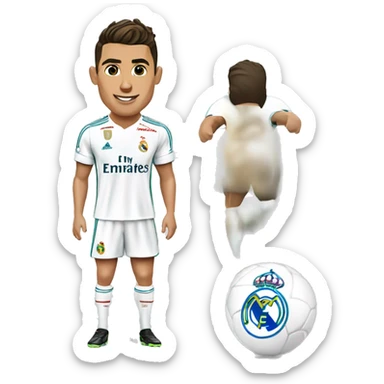 Cristiano Ronaldo avec un maillot du réal Madrid  sticker