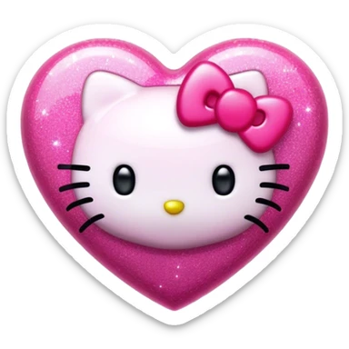 Hello kitty heart  sticker