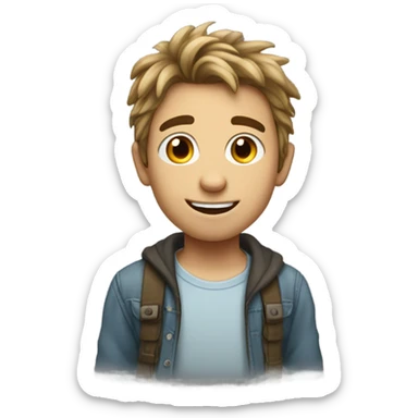 Ugly kid named Luke sticker