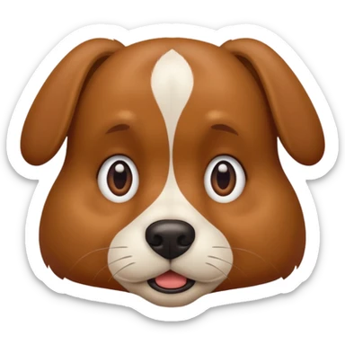 A confused dog, tilted head  sticker