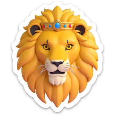 Augustus lion sigil with golden mane sticker