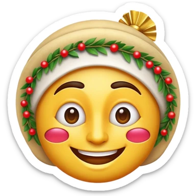 Cinematic Realistic My Big Fat Greek Wedding Pop Culture Emoji, depicting a vibrant celebration of Greek culture rendered with lively textures and festive lighting. sticker