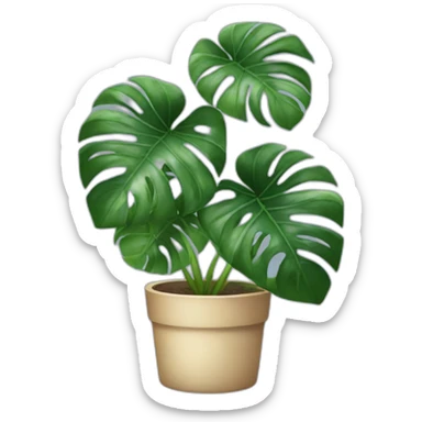 monstera plant sticker