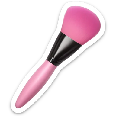 Big Makeup brush light pink sticker