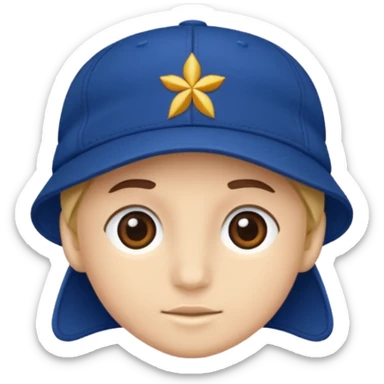 Blue cap with MASA sticker