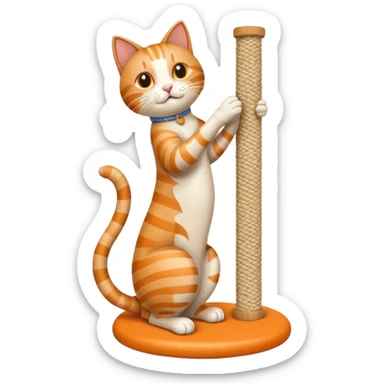 Cat Scratching Post sticker