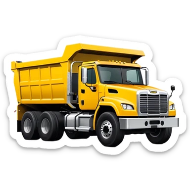 Dump Truck - Freightliner 114SD (Model Year: 2022) (Iconic colour: Yellow with black and silver) sticker