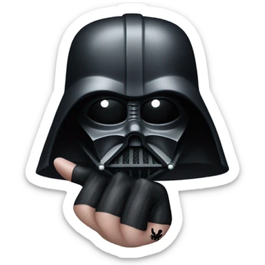 Top of a hand with darth vader tattoo sticker