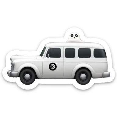 Wednesday Addams haunted dream house and ghost buster truck  sticker