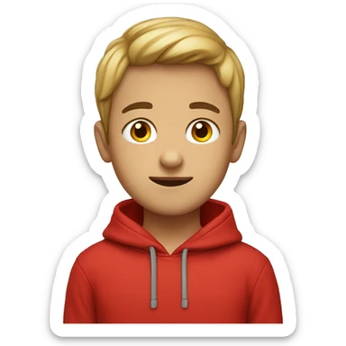 Boy with red hoodie sticker