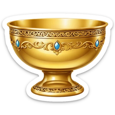 ornate gold bowl sticker