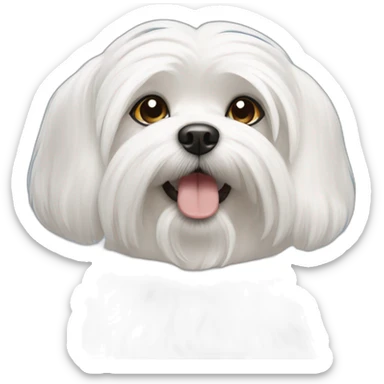 maltese dog sticker