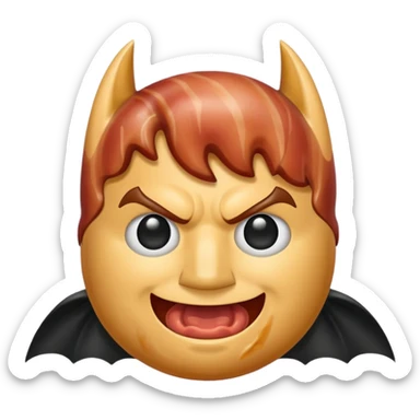 Bacon like a batman emoji sticker