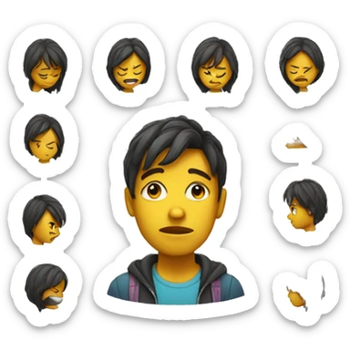 Teenager with problems sticker