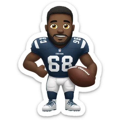 NFL player holding trade sign sticker