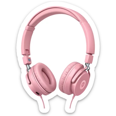 light pink headphones sticker