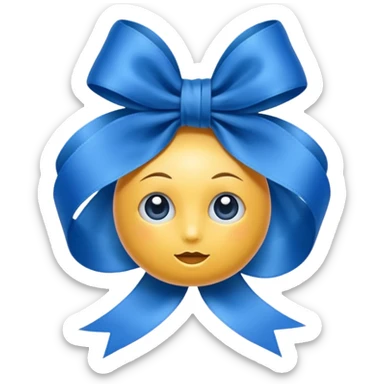 Eyeroll with ribbon sticker
