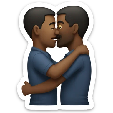 Two men kissing each other sticker