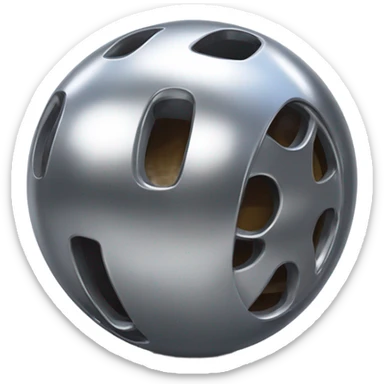 Metal Kirby ball with 4 car wheels sticker