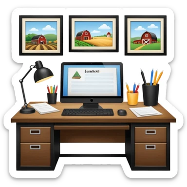 farm office sticker