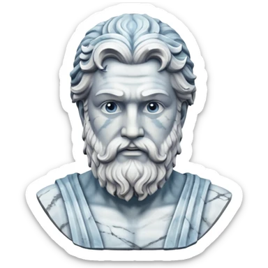 Bust of Poisedon sticker
