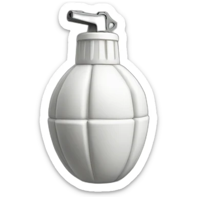 A realistic white grenade sticker