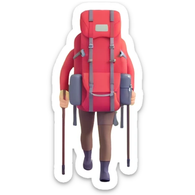 Kungsleden trail with hiking backpack and Nordic landscape sticker