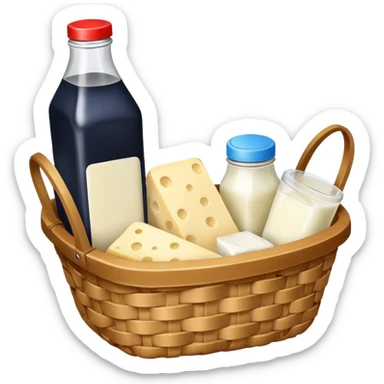 generate an image for dairy products basket sticker