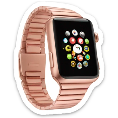 rose gold colored Apple Watch  sticker