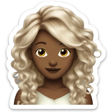 Iridescent fairy brown hair sticker