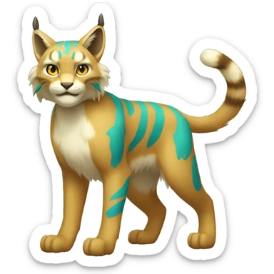 Electric-type Fakémon-Lynx full body sticker
