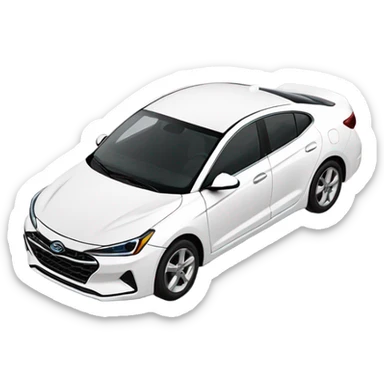 White elantra n line 2022  sticker